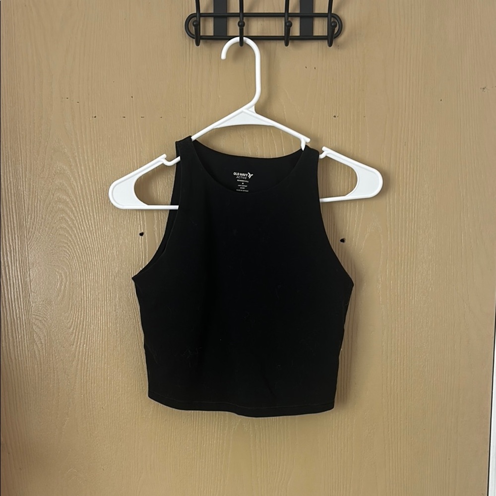 Old Navy Black Sleeveless Crop Tank Top